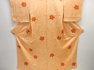 絞り楓模様単衣小紋着物